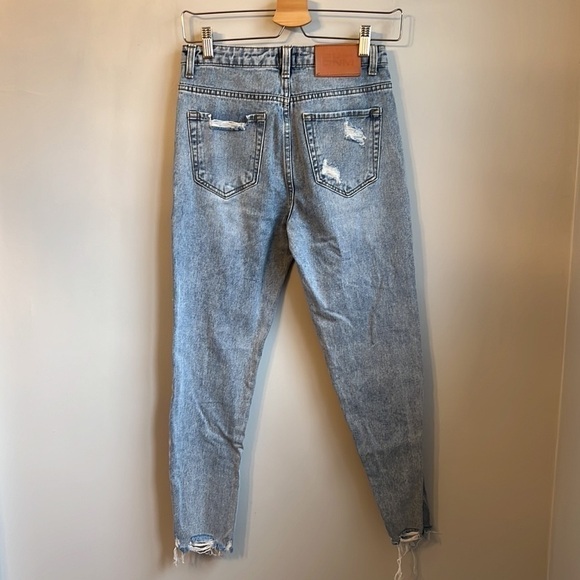 Princess Polly BEHATI STRAIGHT LEG JEANS LIGHT WASH DENIM SZ 4 - Picture 6 of 8
